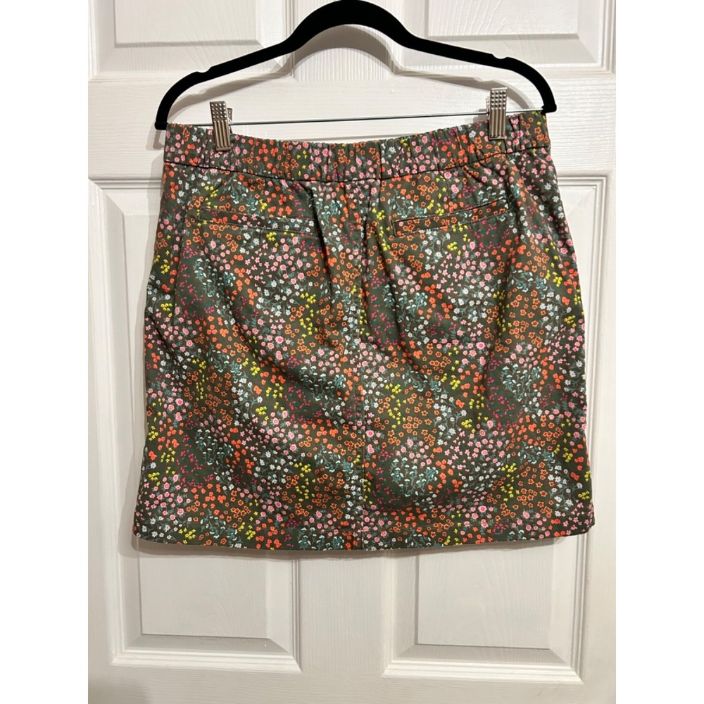 Lands' End Skort Women' 12P Calico Floral Green Cottagecore Country Girl Green - Picture 6 of 16